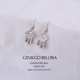 925纯银耳钩平安锁耳环女小众设计耳钉高级轻奢耳坠名族风耳饰ins