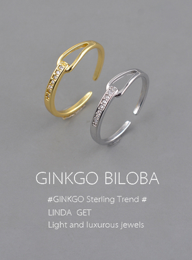 925纯银水滴排钻戒指女小众2026新款个性高级轻奢指环食指戒刻字