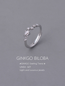 925纯银戒指女日韩小清新星星地球微镶开口食指指环小众设计刻字