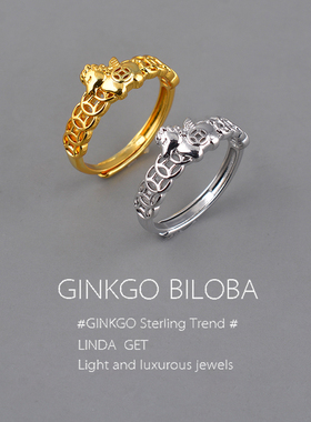 925纯银戒指 马上有钱铜钱女百搭开口指环2026新款马年首饰潮刻字