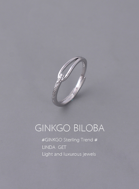 925纯银戒指女小众设计素戒
