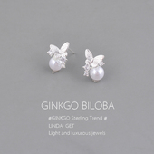 925纯银蝴蝶珍珠耳钉女小众高级感2025新爆款 耳环轻奢耳饰耳环ins