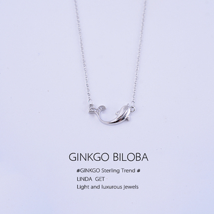 纯银余生有你项链轻奢小众设计感美人鱼尾ins风锁骨链礼物韩版潮