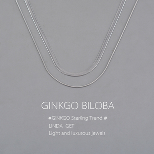 双层蛇骨链女925纯银轻奢小众项链锁骨链2026新爆款高级气质刻字