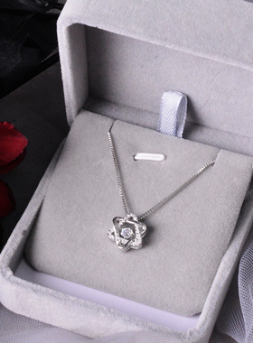 跳动的心项链女锁骨链s925纯银饰品潮网红小众设计感ins轻奢灵动