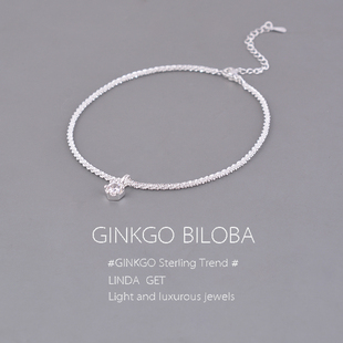 925纯银满天星碎银脚链2025新款 潮轻奢小众精致高级波光粼粼脚环