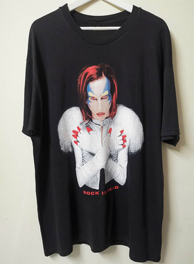 欧美Marilyn Manson玛丽莲·曼森乐队工业金属风摇滚嘻哈炸街上衣