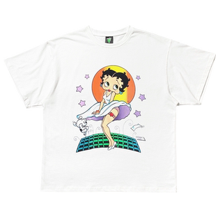 BettyBoop贝蒂小姐梦幻联动玛丽莲梦露复古风潮牌T恤OS落肩款短袖