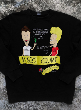 Beavis and Butt-head瘪四与大头蛋卡通动漫长袖学院风情侣卫衣潮