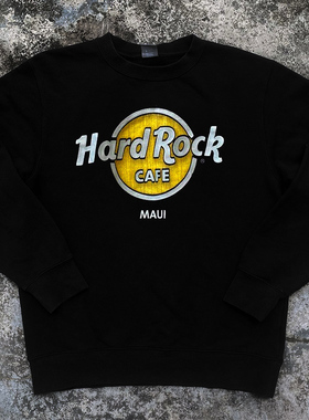 经典复古美潮Hardrock美式摇滚vintage秋冬卫衣圆领男女情侣潮牌