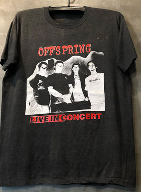 The Offspring后裔摇滚乐队oldschool风短袖ins街头质感圆领T恤潮