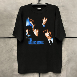 半袖 The T恤vibe人像美式 Stones滚石乐队高街摇滚短袖 潮 Rolling
