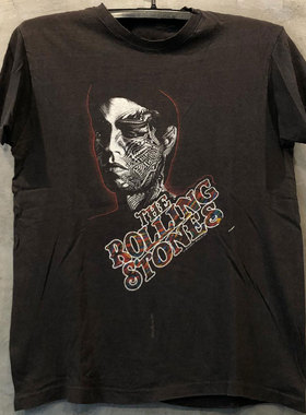 The Rolling Stones滚石乐队周边人物印花潮牌短袖vintage古着T恤