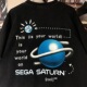 oldschool美式 SEGA SATURN欧美街机游戏印花短袖 街头vintageT恤男