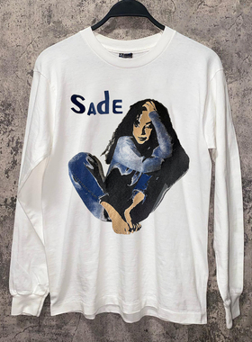 Sade莎黛长袖T恤美式oversize设计感人物印花高街百搭情侣款上衣