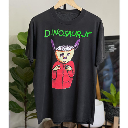 DINOSAURJR夏季欧美vintage古着新款短袖男恐龙动漫宽松纯棉T恤女