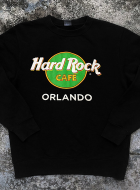 Hard Rock Orlando美潮小众设计chic风嘻哈长袖卫衣情侣装外套潮