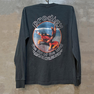 The Prodigy电子摇滚乐队周边美式街头长袖T恤情侣重磅复古上衣潮