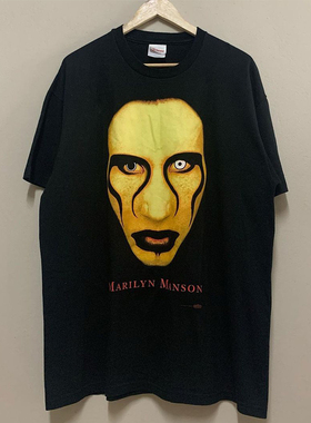 Marilyn Manson玛丽莲曼森人像vintage高街FOG短袖男女vibeT恤潮