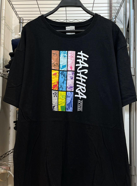 Hashira鬼灭之刃剑士九柱热血漫画短袖T恤vintage美式小领口潮tee