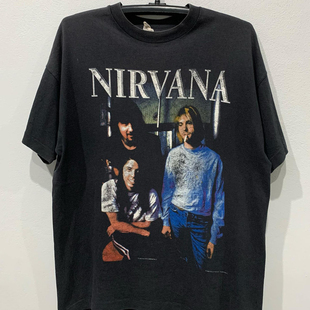 Nirvana涅槃乐队科特柯本周边重磅潮牌短袖T恤chic美式嘻哈半袖男