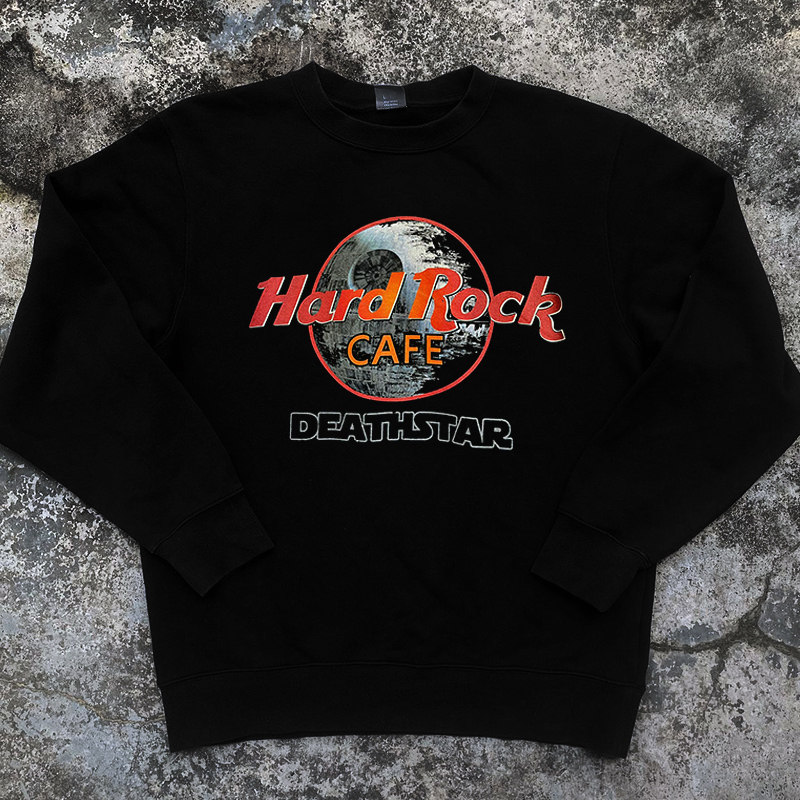 hardrock秋冬潮牌美潮cityboy男女情侣圆领卫衣oversize复古潮流