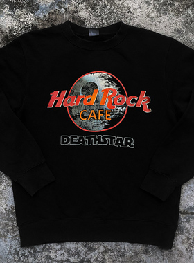 HARDROCK秋冬潮牌美潮Cityboy男女情侣圆领卫衣oversize复古潮流