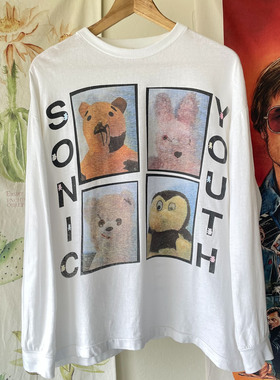 Sonic Youth音速青年摇滚乐队周边美式趣味卡通印花长袖情侣卫衣