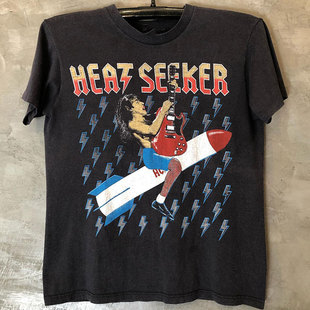 ACDC摇滚乐队周边趣味创意人物潮牌短袖美式vintage古着重磅棉T恤