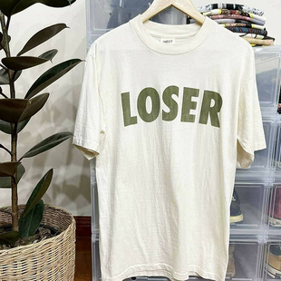 SUB 男女宽松T恤 POP摇滚乐队LOSER失败者欧美高街FOG潮流落肩短袖