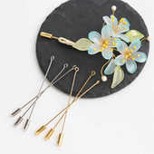 70mm纯铜9字针别针胸针diy手工制作编花绑花饰品配件材料