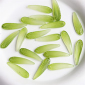 20片8 30mm琉璃细长竹叶diy古风发簪步摇玉簪花叶子树叶材料