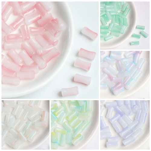 琉璃竹节珠diy手链项链串珠材料