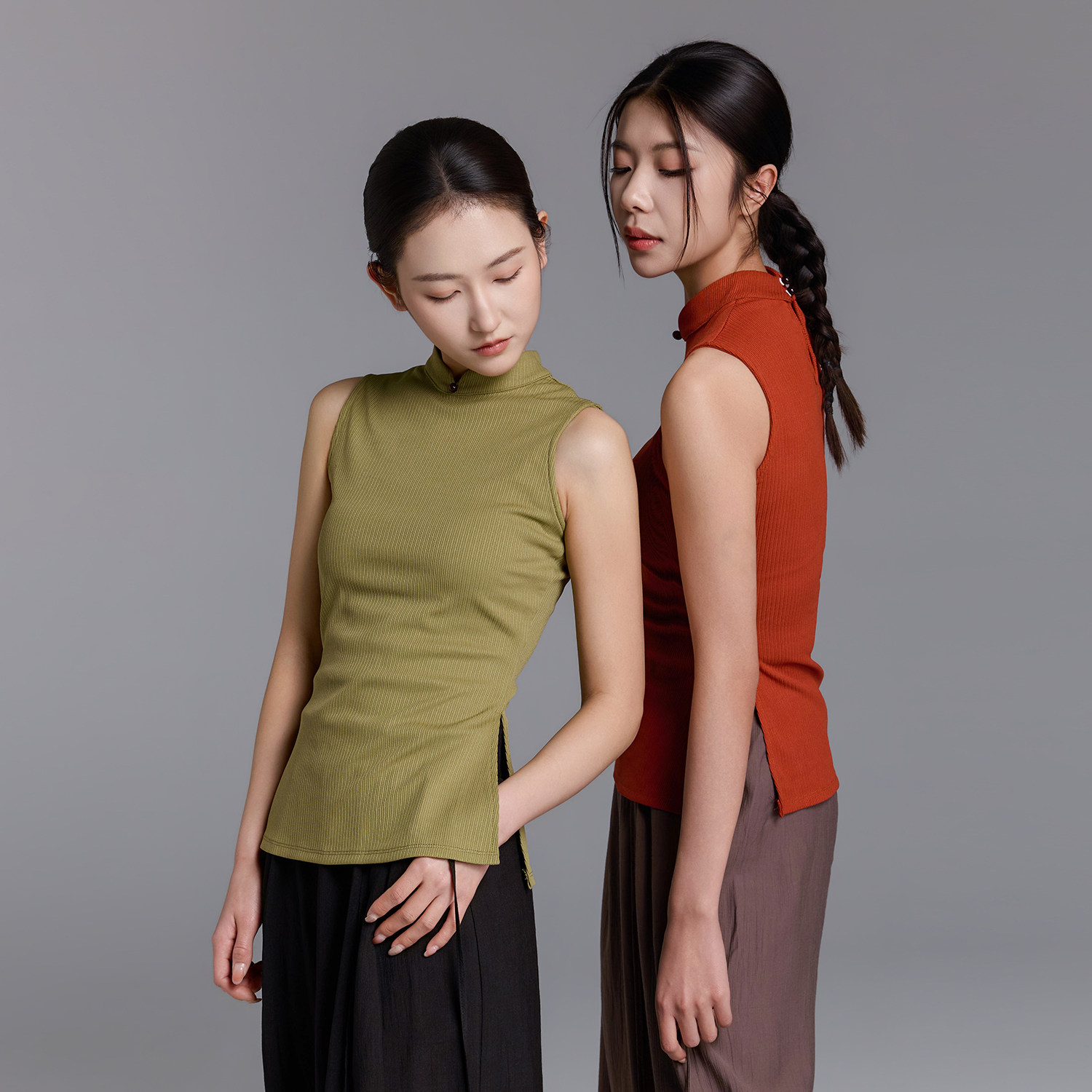 华丽独秀现代舞练功服无袖上衣夏季修身显瘦舞蹈服形体服演出服女图片