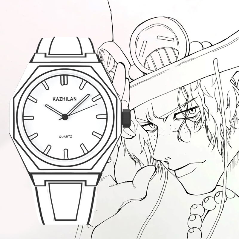 涂鸦手表男款二次元漫画风初中高中学生电子表腕表防水2025新款男