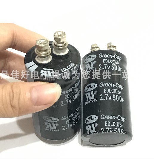 现货供应 2.7v 500f 螺丝头super capacitor 韩国 RU超级法拉电容