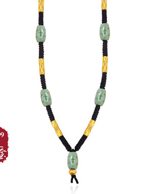 手工编织吊坠项链绳男女简约款玉吊坠挂绳挂脖翡翠玉佩玉佛挂件绳