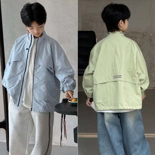 布芮欧童装 新款 男童女童韩版 夹克儿童防风立领外套56198 2026春装