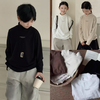 大E小e男女童韩版德绒发热打底衫