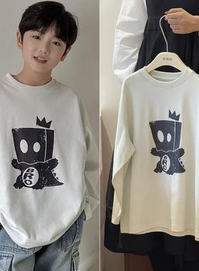 布芮欧童装春新款男童女童韩版印花T恤卫衣儿童打底衫上衣86392