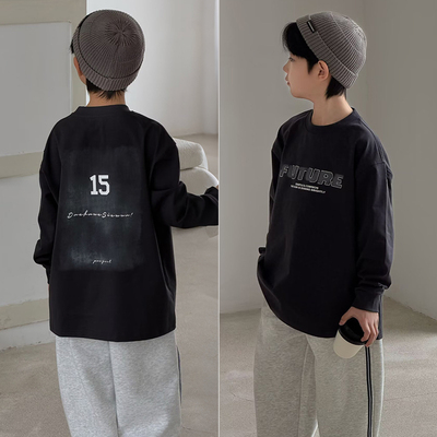 布芮欧新款儿童美式潮流纯棉长袖