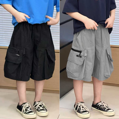 童乐鱼中大童工装休闲五分钟中裤