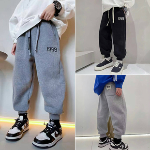 中大童加绒卫裤 男童女童一体绒运动裤 2608 冬新品 阳光爱橦童装