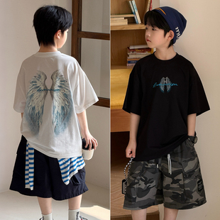大E小e童装26夏季新款男童女童潮酷夜光短袖T恤儿童薄款凉感2868