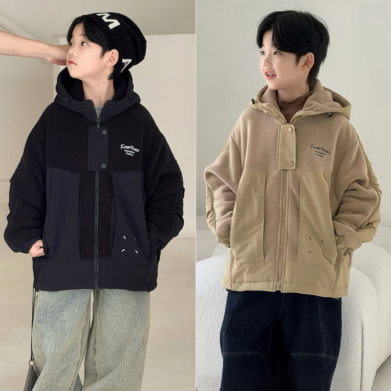 大E小e男女童时尚保暖毛毛外套潮