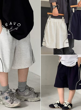 布芮欧童装25夏新款男童女童中裤儿童运动裤休闲五分裤裤子66013