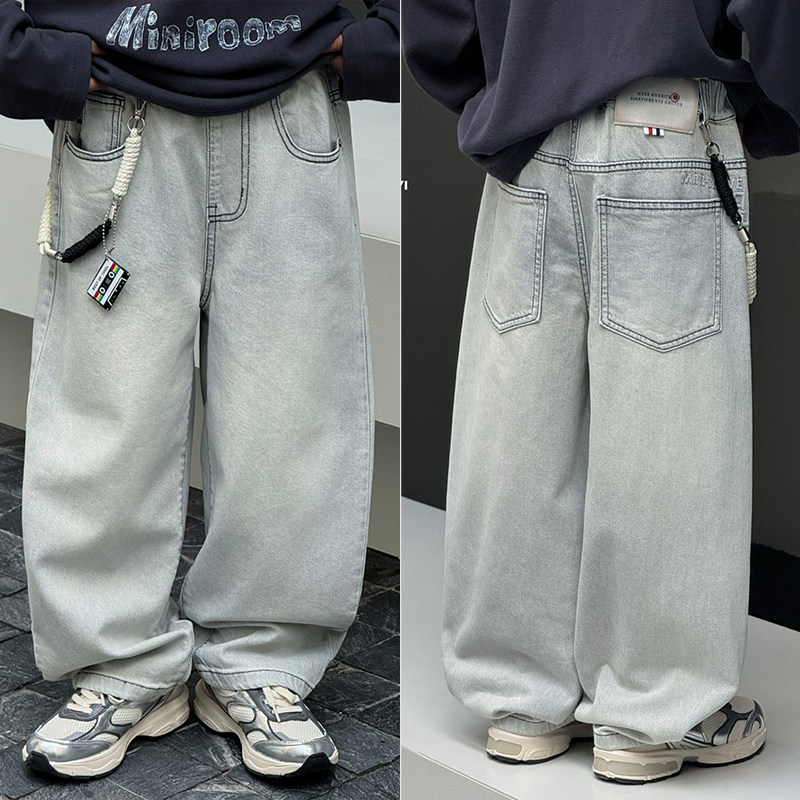 大E小e童装26春季新款男童女童洋气休闲牛仔裤儿童百搭裤子89907,童装/婴儿装/亲子装,裤子,淘宝优惠券,粉丝福利购,淘宝优惠卷