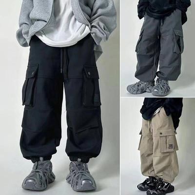 小智同学一体绒加绒长裤工装裤