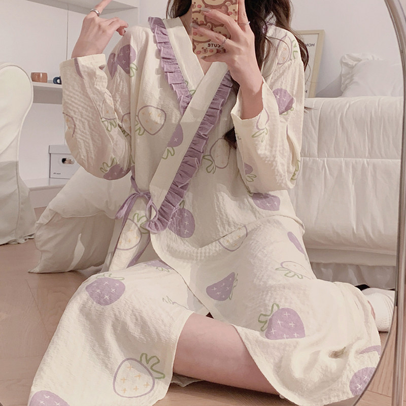모유 수유 잠옷 봄 가을 여름 순면 얇은 섹션 산후 병원 출산 옷 출산 잠옷 복장 어린이