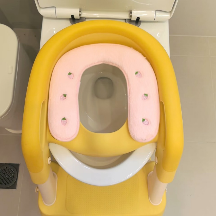 捆绑毛绒马桶垫卡通可爱梯形